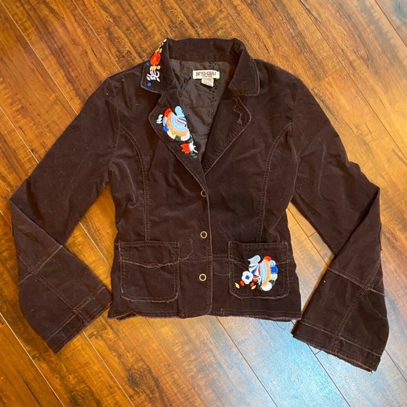 EMBROIDERED FLOWER BIRD Accent Layering JACKET - Picture 6 of 13
